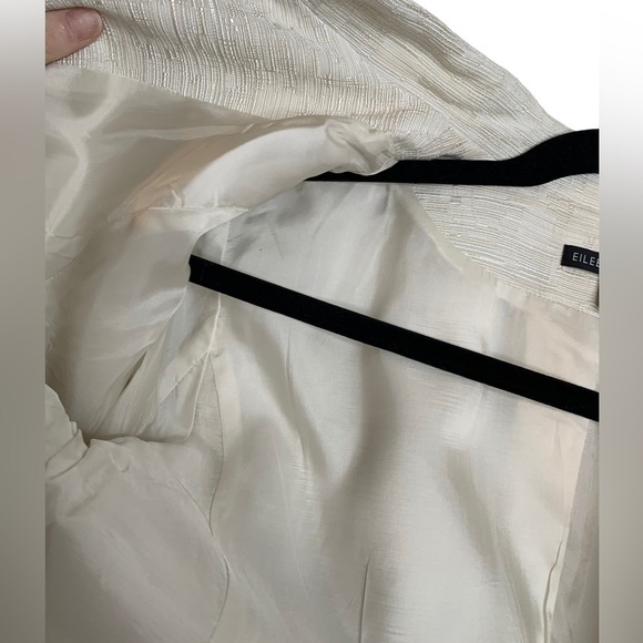 Eileen Fisher Stand Collar Shaped Jacket in Bone Color Size Small - Picture 8 of 12